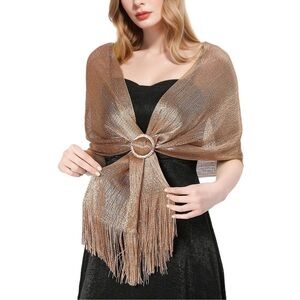 Shawls And Wraps For Evening Dresses - Women Sparkling Wedding Formal Elegant